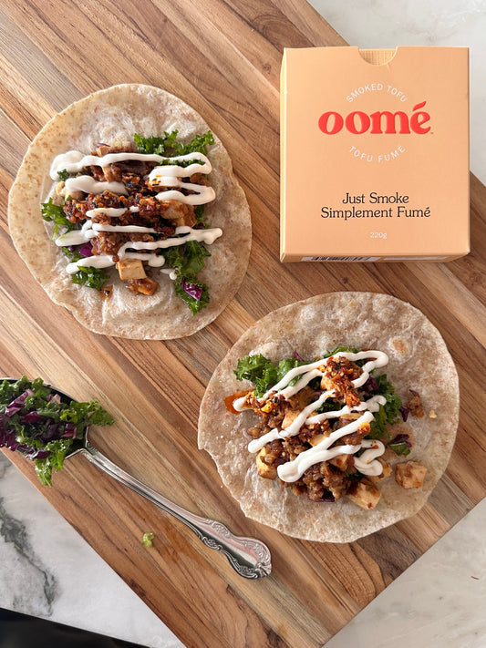 oomé Mapo Smoked Tofu Tacos