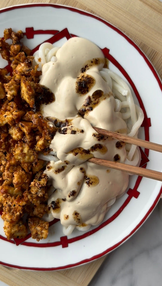 Viral Creamy oomé Smoked Tofu Udon 🍜✨