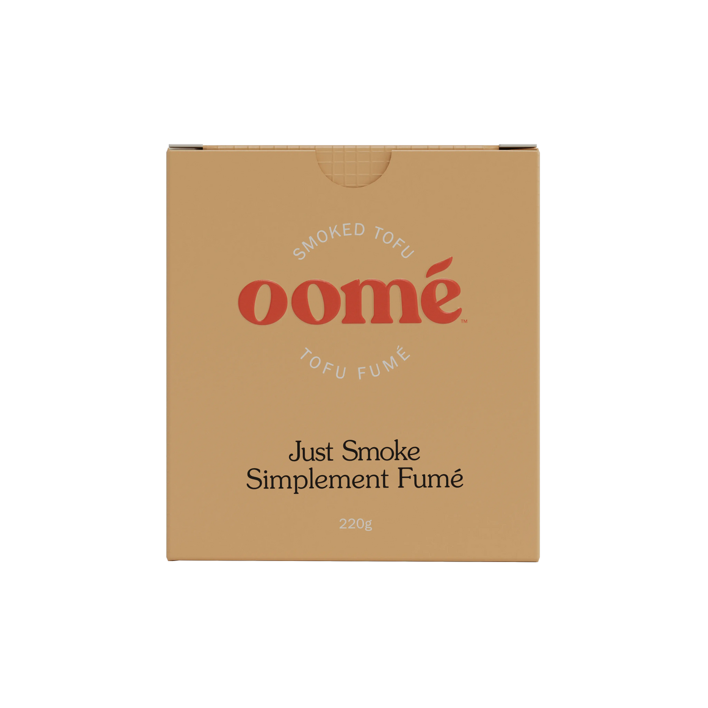 oome smoked tofu just smoke packaging front of pack