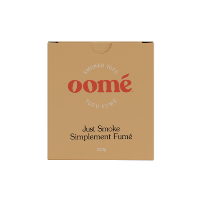 oome smoked tofu just smoke packaging front of pack